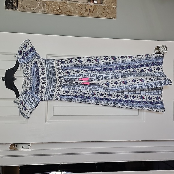 Blue and White Jumpsuit - Picture 2 of 9